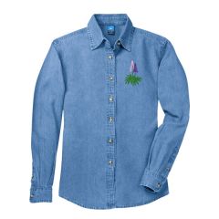 Ladies LS Denim Shirt with Lupines